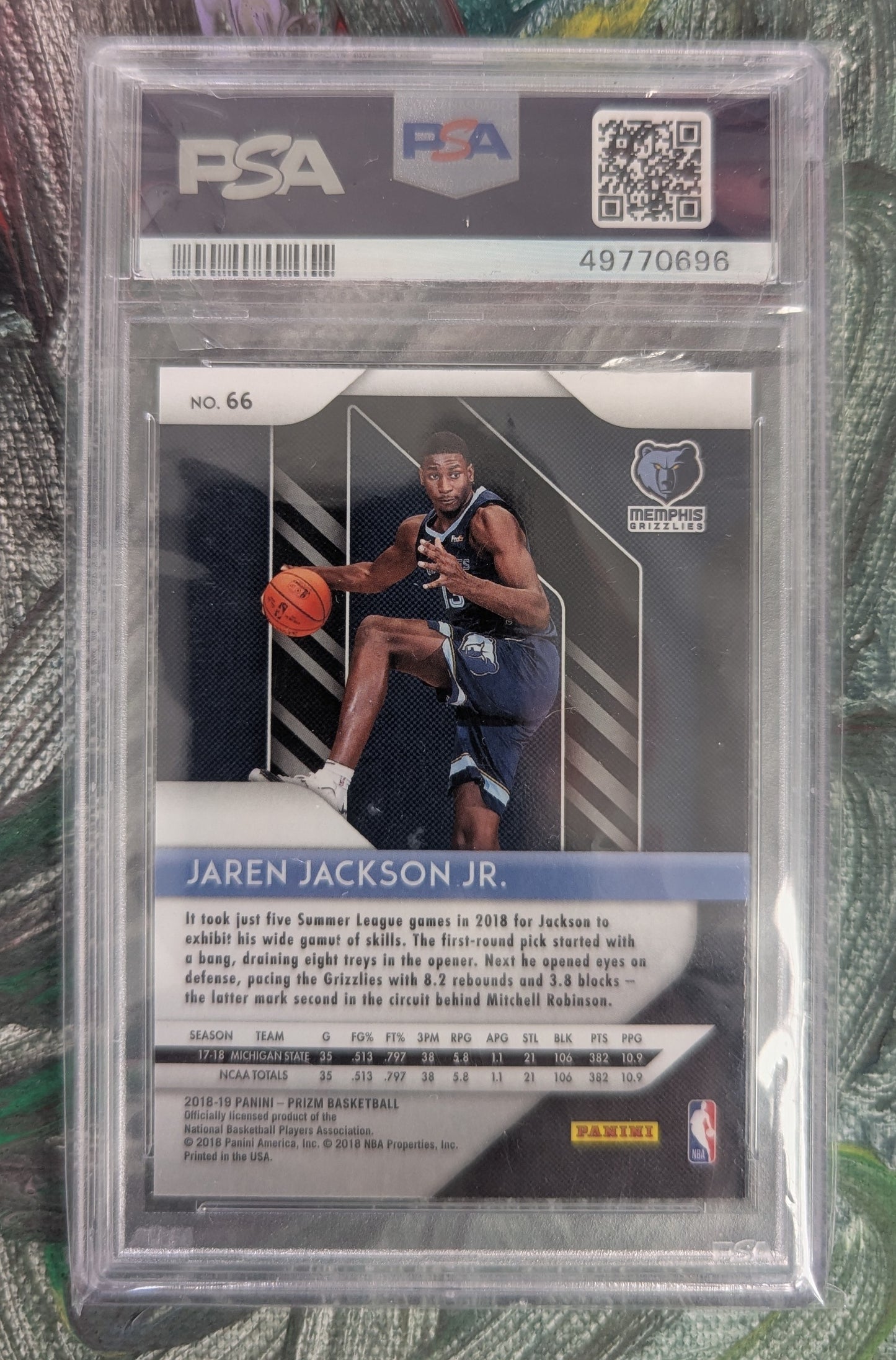 Jaren Jackson Jr. 2018 Panini Prizm RC PSA 10 #66 Mein Shop