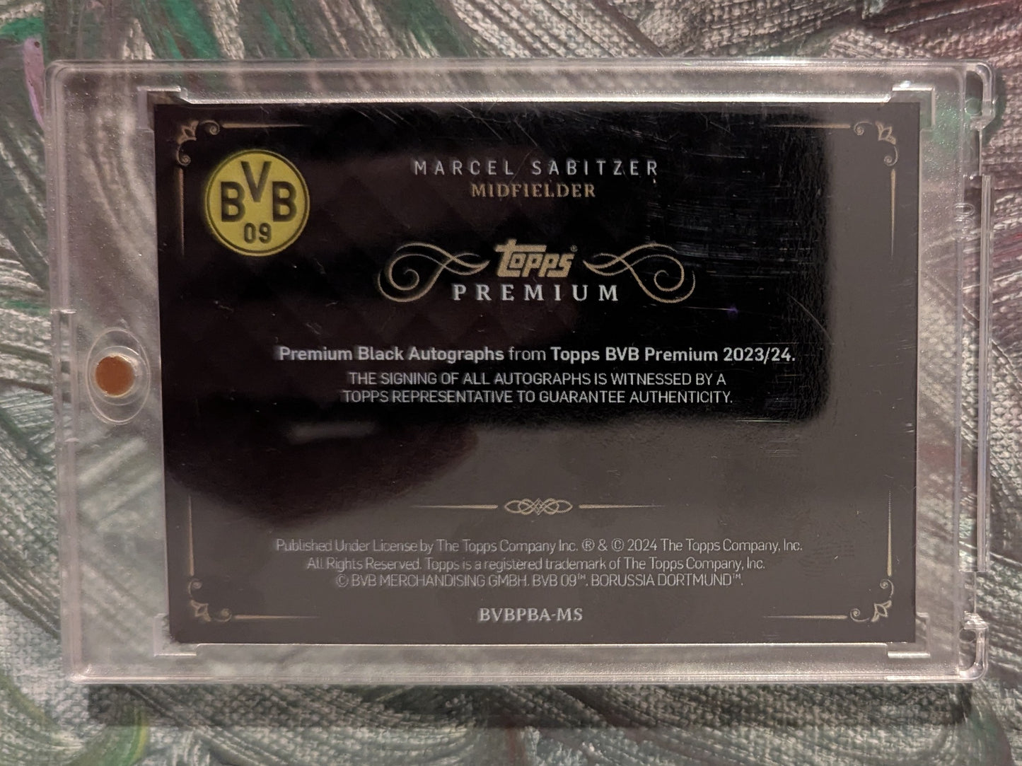 Marcel Sabitzer 2023-24 Topps BVB Premium Black Auto 14/15 #BVBPBA-MS Fiedler24