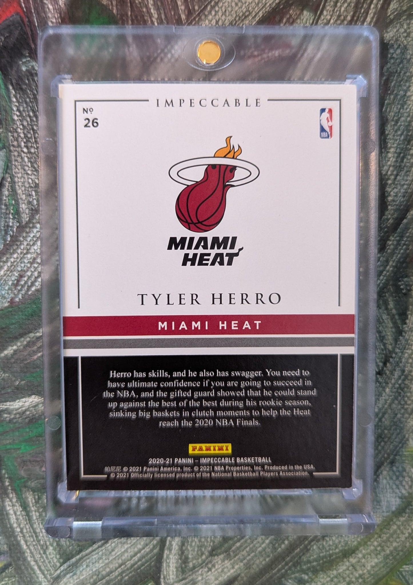 Panini Impeccable 2020-21 - Silver Bar - Tyler Herro 09/15, #26, Miami Heat