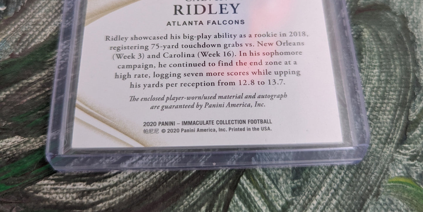 Panini Immaculate Football 2020 - Auto, Patch - Calvin Ridley 36/99, #PPA-CR, Worn