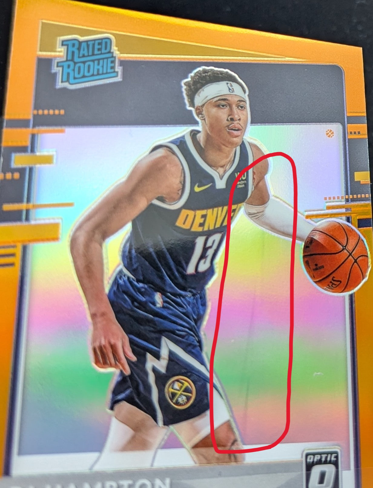 2020-21 Panini Donruss Optic - Orange Prizm - Rated Rookie - RJ Hampton 015/199, #174