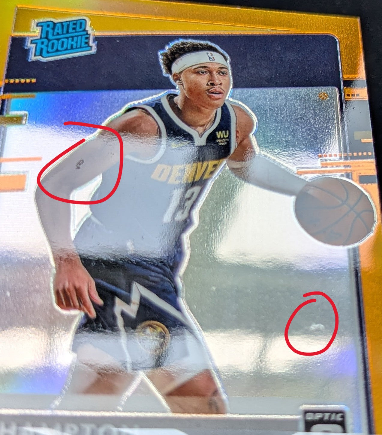 2020-21 Panini Donruss Optic - Orange Prizm - Rated Rookie - RJ Hampton 015/199, #174