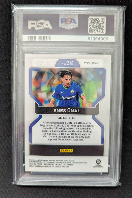Enes Ünal 2022-23 Panini Chronicles La Liga Enes Gold 01/10 Getafe #218 PSA 10