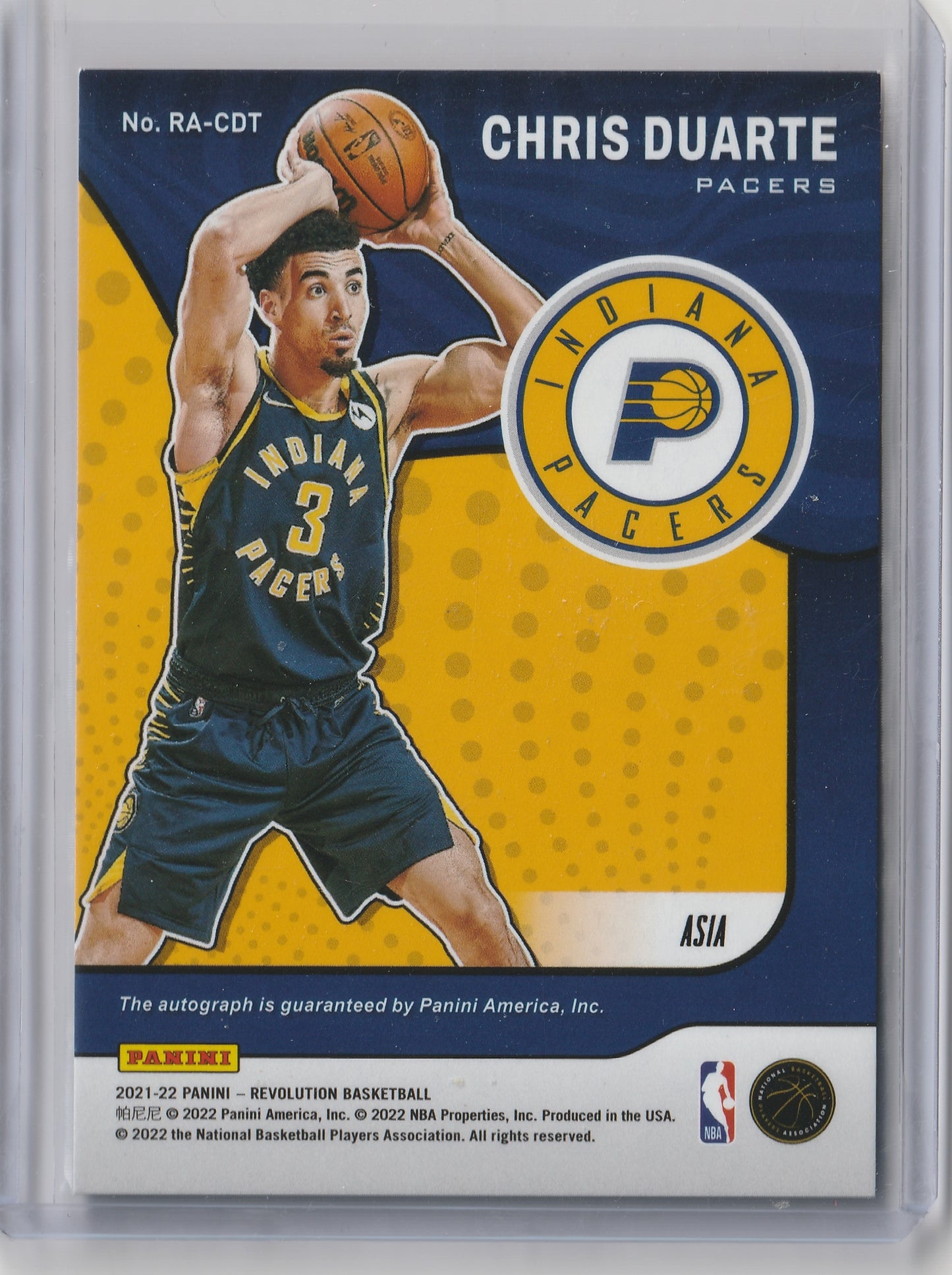 Panini Revolution 2021-22 - Asia, Rookie Auto - Chris Duarte, #RA_CDT