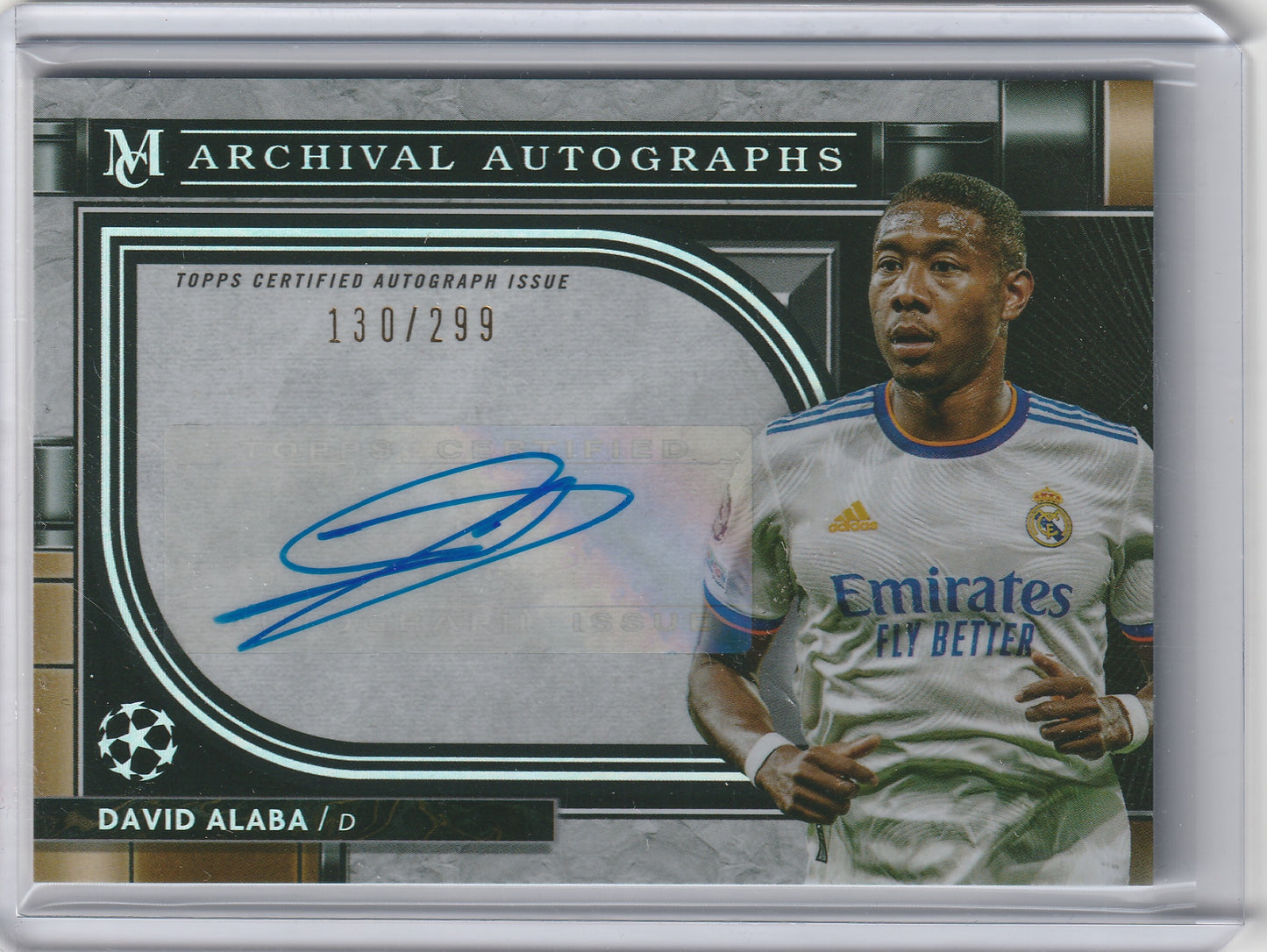 2021-22 Topps Museum Collection UCL - Autograph - David Alaba 130/299, #AA-DA