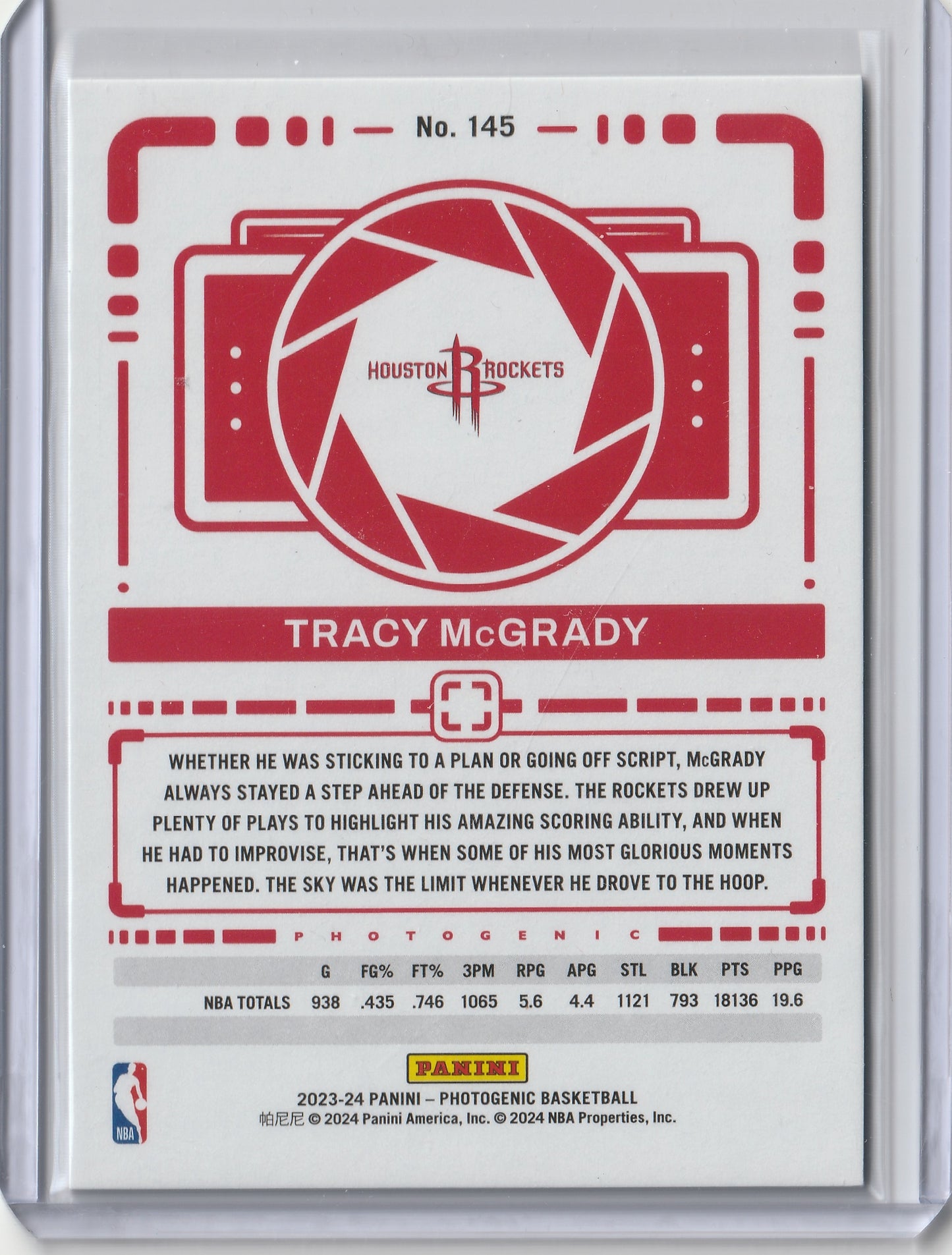 2023-24 Panini Photogenic - Silver - Tracy McGrady 17/99, #145