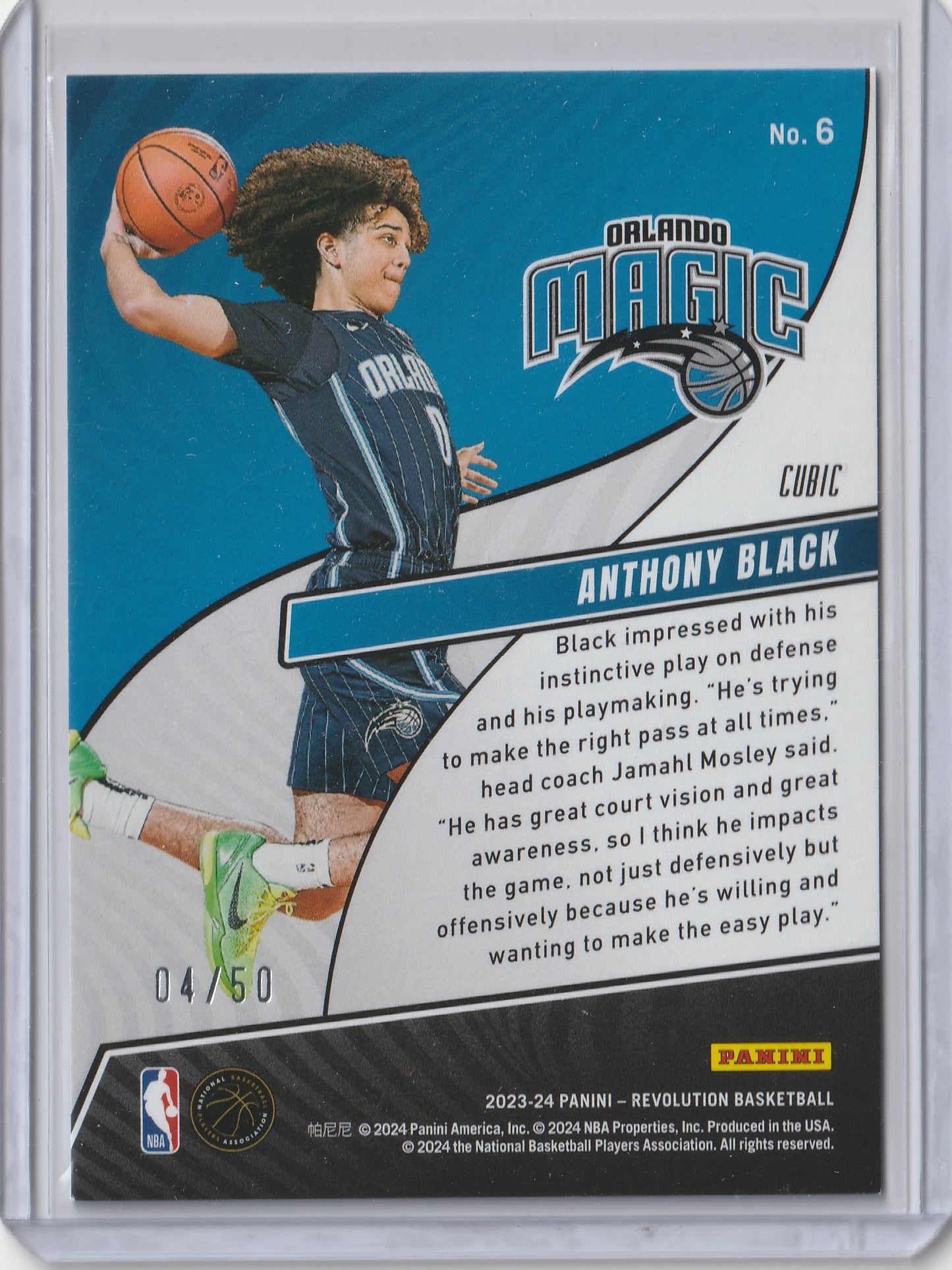 2023-24 Panini Revolution - Rookie Revolution - Cubic - Anthony Black 04/50, #6