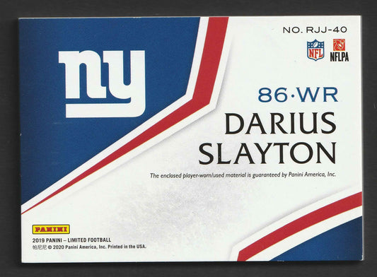 Darius Slayton 2019 Panini Limited Football Rookie Patch 5/5 #RJJ-40