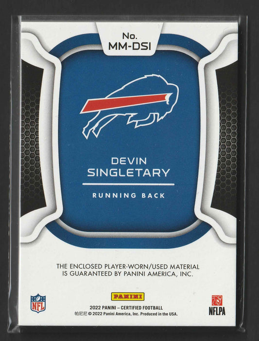 Devin Singletary 2022 Panini Certified Mirror Purple Etch 2/5 #MM-DSI Player-Worn