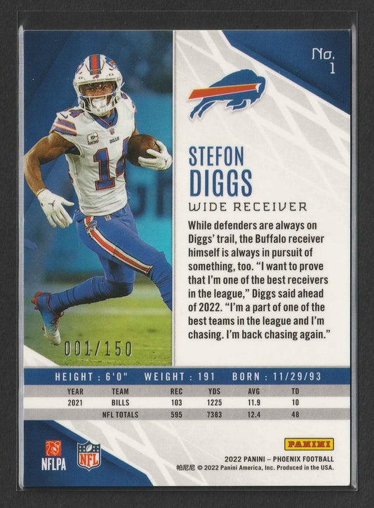 Stefon Diggs 2022 Panini Phoenix Teal 001/150 #1