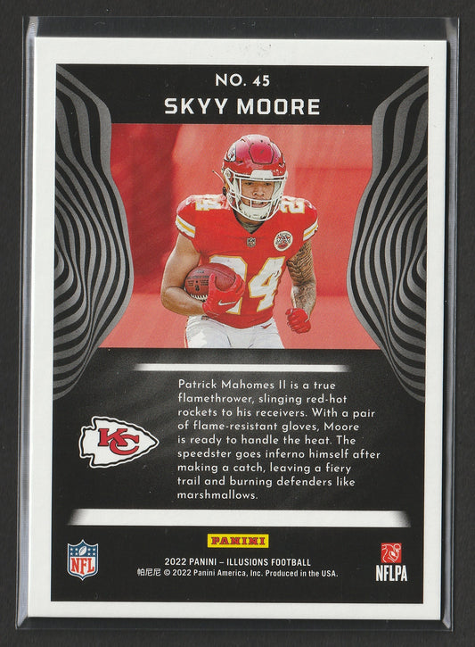 Skyy Moore 2022 Panini Illusions Trophy Collection Blue RC 01/75 #45 Fiedler24
