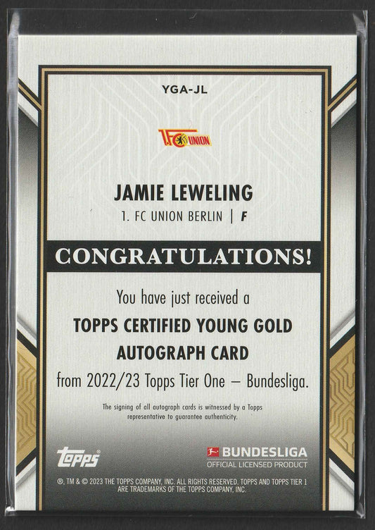 Jamie Leweling 2022/23 Topps Tier One Bundesliga Young Gold 031/120 #YGA-JL