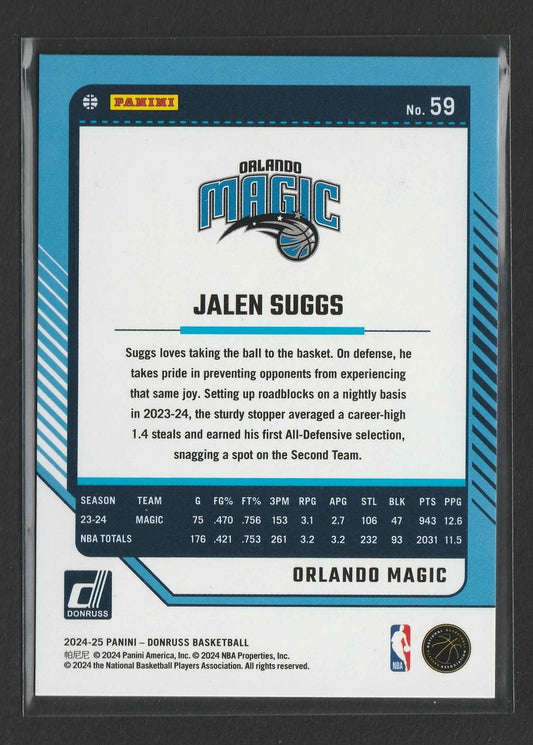 Jalen Suggs 2024-25 Panini Donruss Choice Blue 31/49 #59
