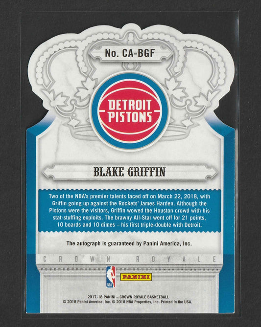 Blake Griffin 2017-18 Panini Crown Royale Autographs Blue 07/25 #CA-BGF