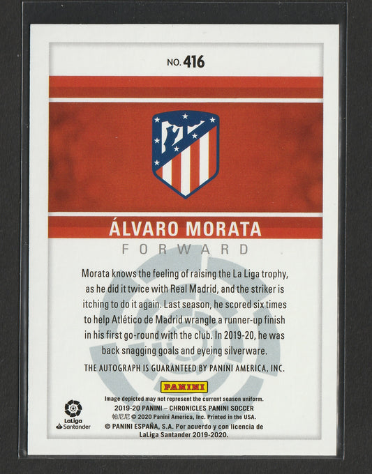 Alvaro Morata 2019-20 Panini Chronicles Signatures Auto La Liga /500 #416