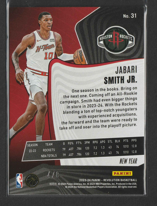 Jabari Smith Jr. 2023/24 Panini Revolution Holo Gold Chinese New Year 4/8 #31
