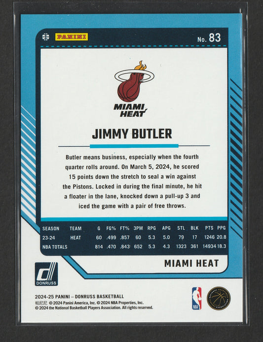 Jimmy Butler III 2024-25 Panini Donruss Choice Blue 26/49 #83 - Fiedler24