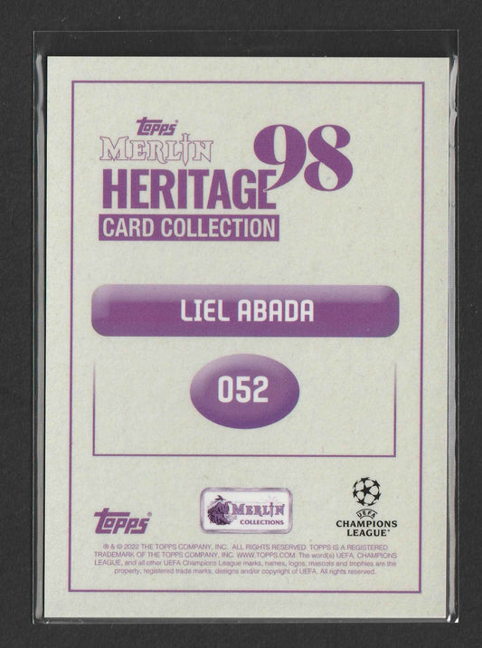 Liel Abada 2022/23 Topps Merlin's Heritage 98 UCL Orange Autograph 10/10 #052