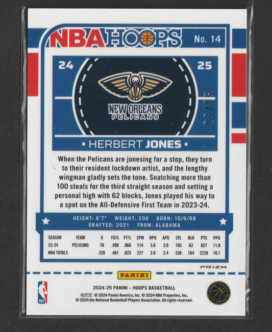 Herbert Jones 2024-25 Panini NBA Hoops Premium Mojo Prizm 23/25 #14