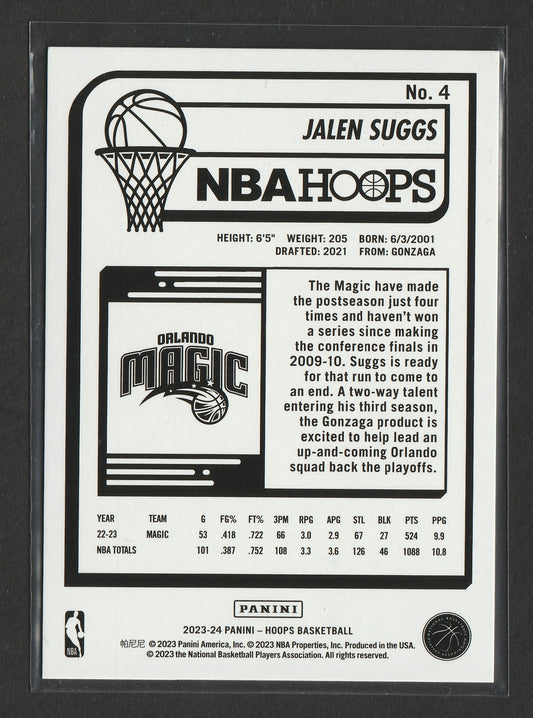 Jalen Suggs 2023-24 Panini NBA Hoops Hyper Gold 09/10 #4