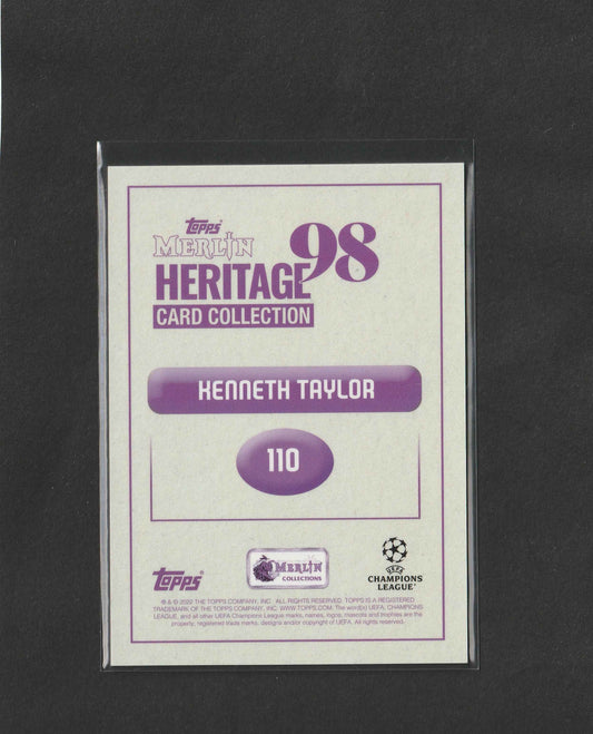 Kenneth Taylor 2022/23 Topps Merlin's Heritage 98 UCL Orange Autograph 02/10 #052