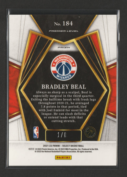 Bradley Beal 2021-22 Panini Select Lucky Envelopes Prizm 1/8 #184