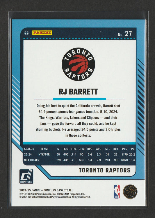 RJ Barrett 2024-25 Panini Donruss Swirlorama 5/5 #27