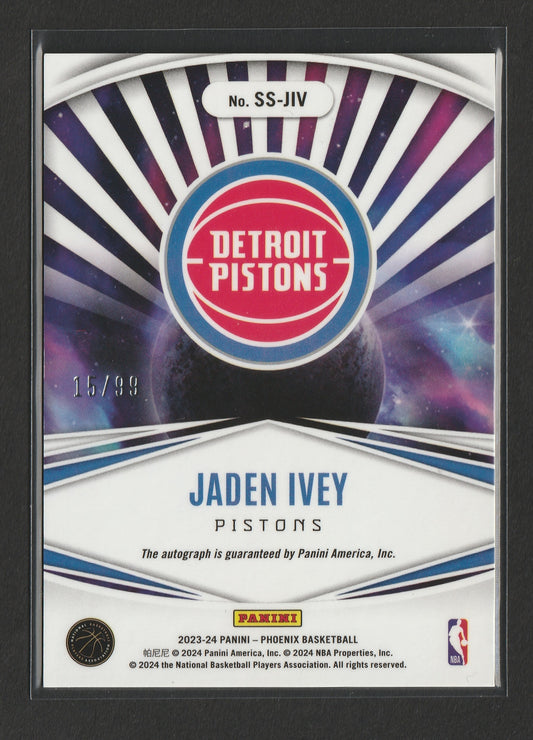 Jaden Ivey 2023-24 Panini Phoenix Stellar Signatures 15/99 #SS-JIV