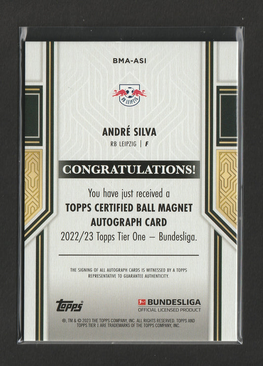 André Silva 2022-23 Topps Tier One Bundesliga Ball Magnet Auto 070/110 #BMA-ASI