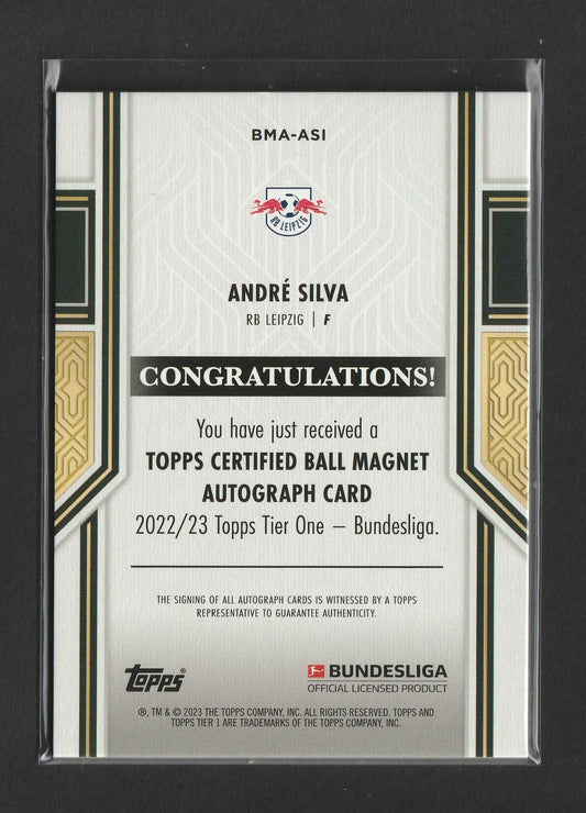 André Silva 2022-23 Topps Tier One Bundesliga Ball Magnet Auto 070/110 #BMA-ASI