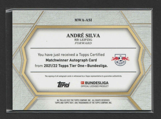 André Silva 2021-22 Topps Tier One Bundesliga Matchwinner Auto 012/100 #MWA-ASI