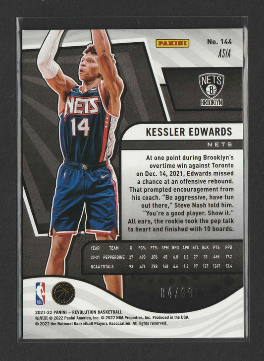 Kessler Edwards 2021-22 Panini Revolution Asia Holo Silver 84/99 #144