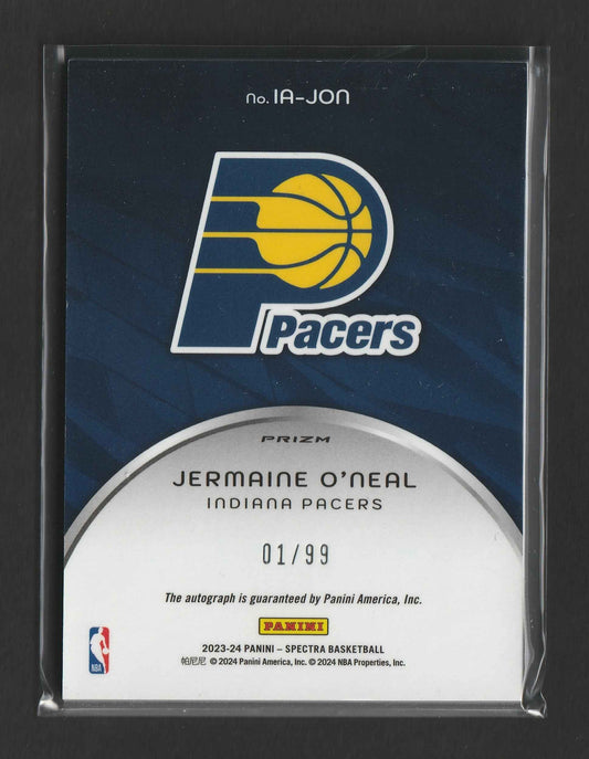 Jermaine O'Neal 2023-24 Panini Spectra Icons Auto 01/99 # IA-JON