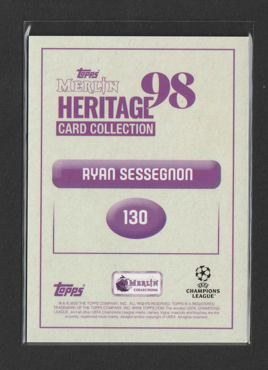 Ryan Sessegnon 2022-23 Topps Merlin's Heritage 98 UCL Auto 79/99 #130