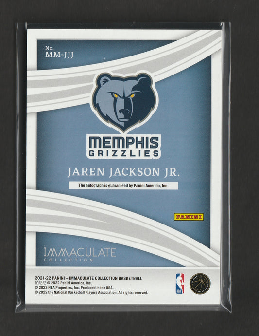 Jaren Jackson Jr. 2021-22 Panini Immaculate Collection Modern Marks Auto 56/99 #MM-JJJ