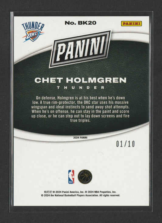 Chet Holmgren 2024 Panini Black Friday Gold 01/10 #BK20