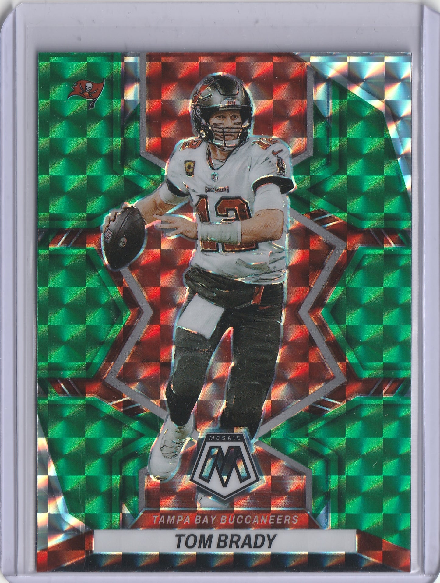 2022 Panini Mosaic - Green Mosaic Prizm - Tom Brady, #182
