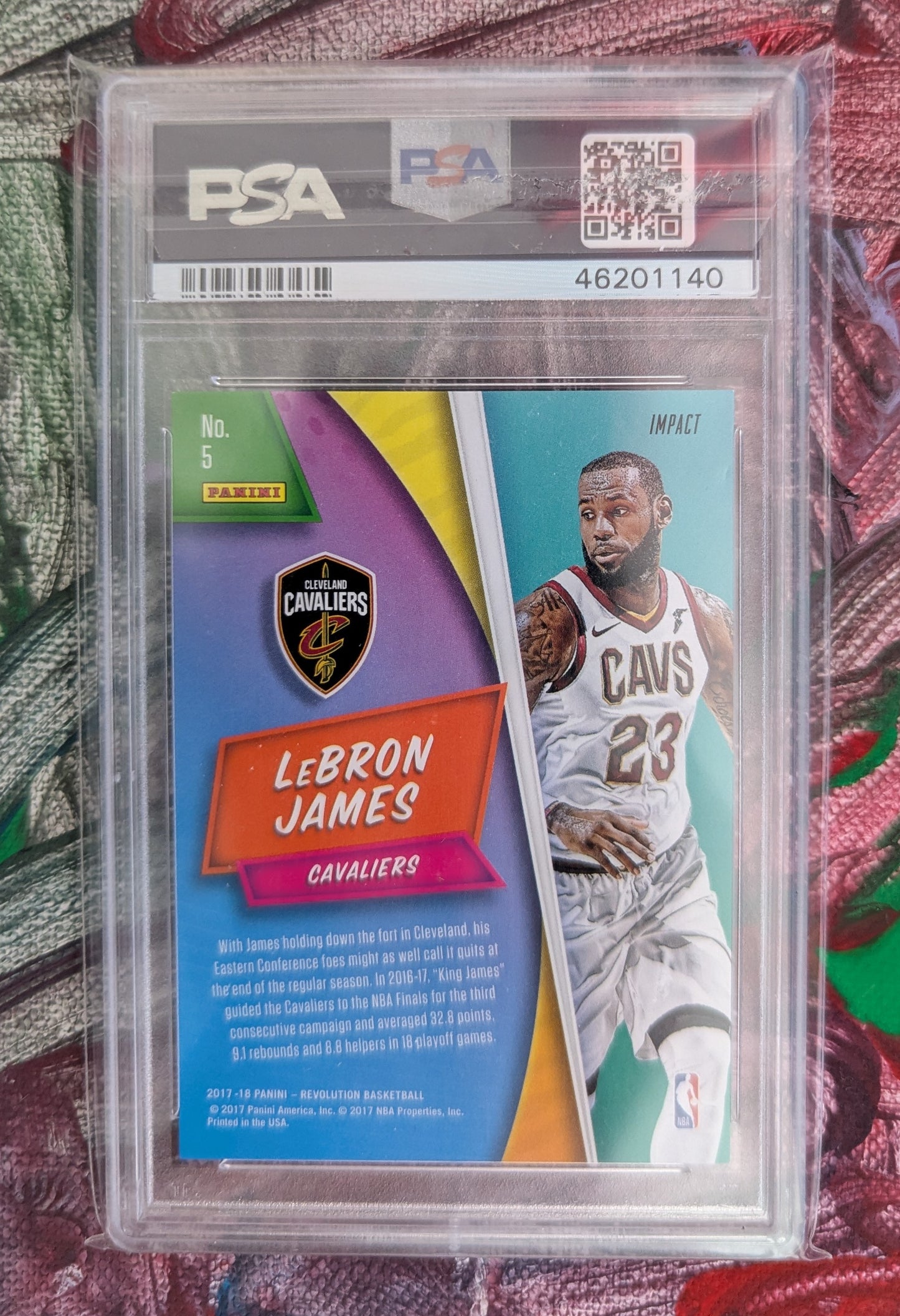 2017 Panini Revolution - Showstoppers, Impact - LeBron James, #5 - PSA 9