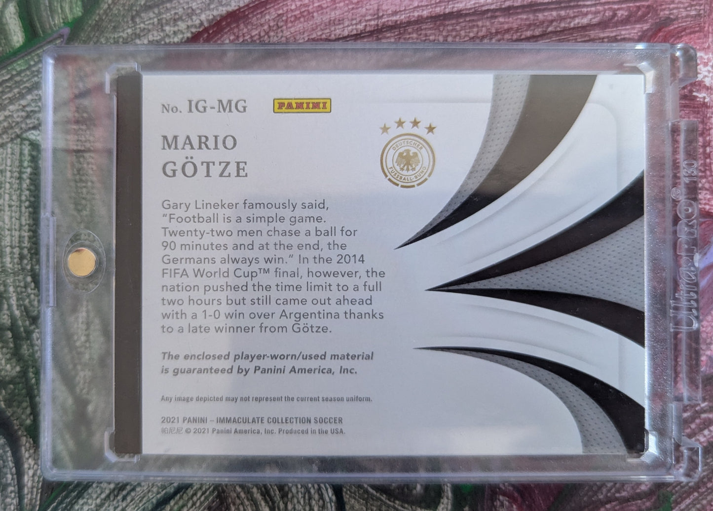Panini Immaculate 2121 - In the Game Patches - Mario Götze 02/49, #IG-MG