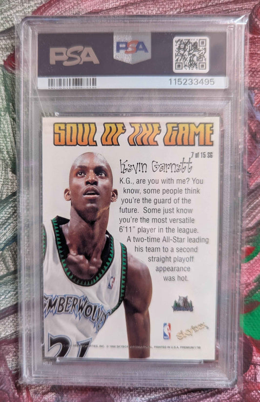 Kevin Garnett 1998 SkyBox Premium Soul of the Game PSA 7 #7SG