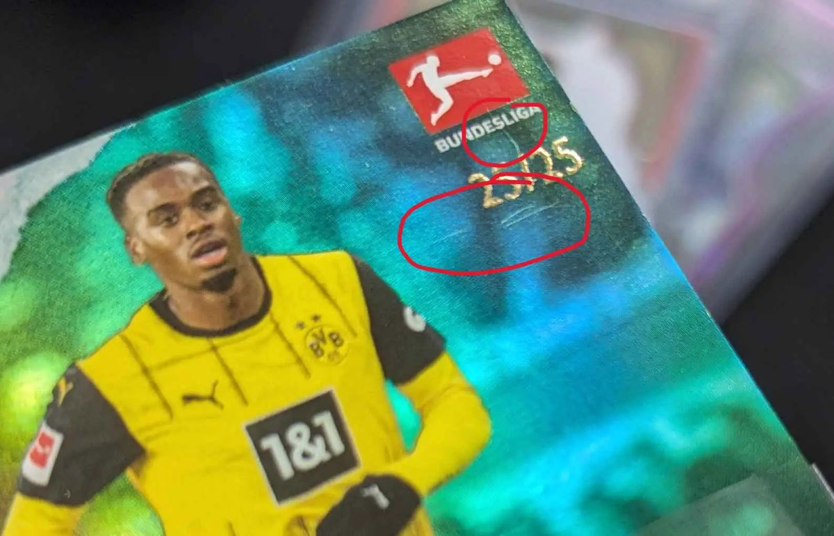 A vibrant green and blue holographic football trading card featuring jamie gittens in a yellow borussia dortmund jersey bundesliga 2015 from 2025 topps international stars teal auto 25 of 25