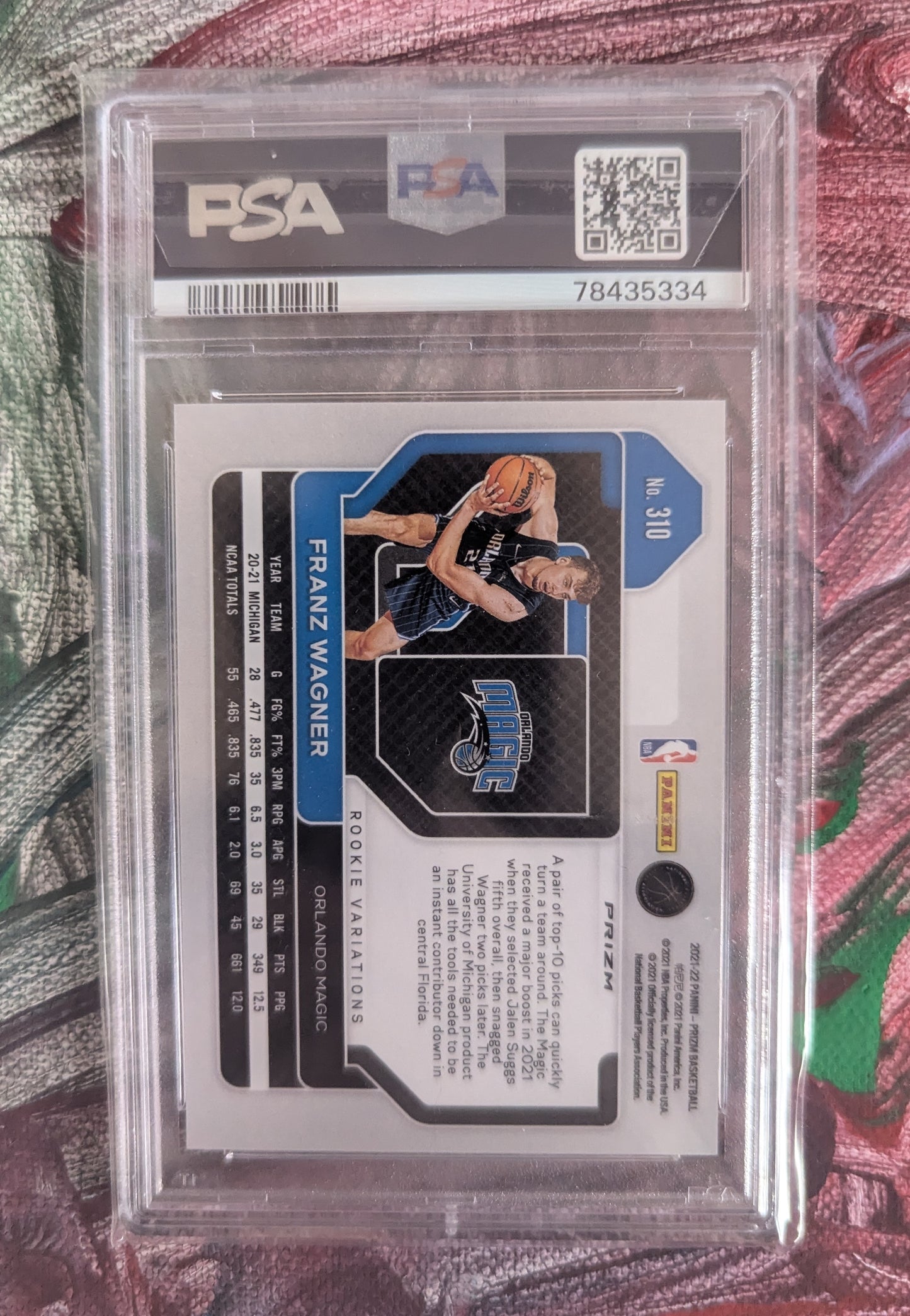 2021 Panini Prizm - Fast Break - RC Franz Wagner  - PSA 9