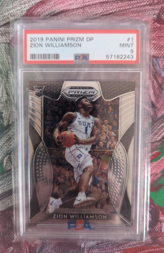 2019 Panini Prizm Draft Picks - RC Zion Williamson - PSA 9