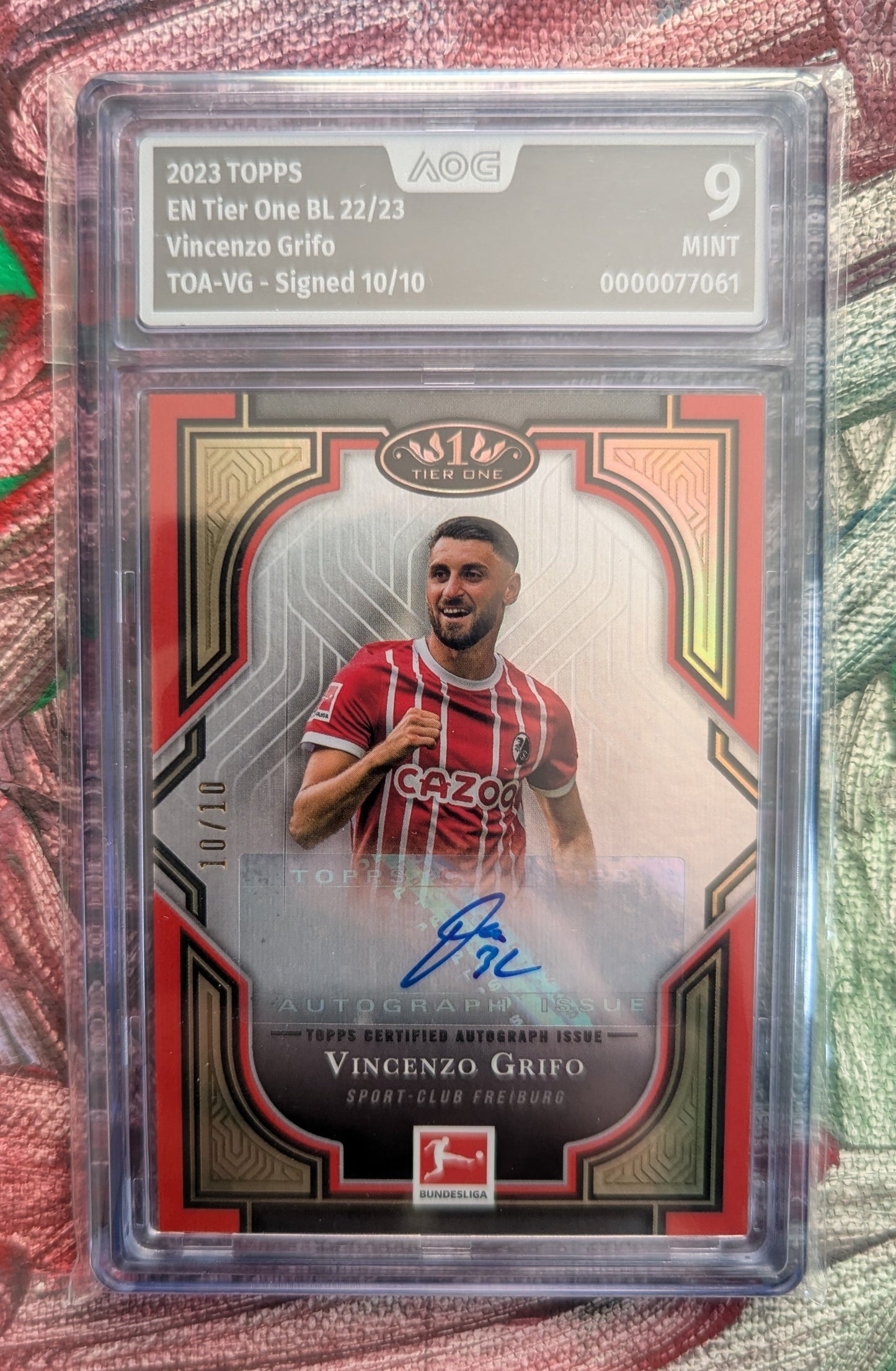 2023 Topps Tier One - Red - Vincenzo Grifo 10/10 - AOG 9