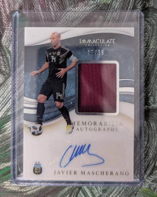 Panini Immaculate 2020 - Memorabilia Auto - Javier Mascherano /99,  #MA-JM - Match-Worn