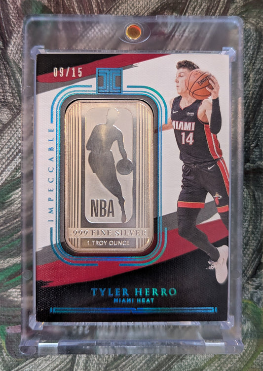 Panini Impeccable 2020-21 - Silver Bar - Tyler Herro 09/15, #26, Miami Heat