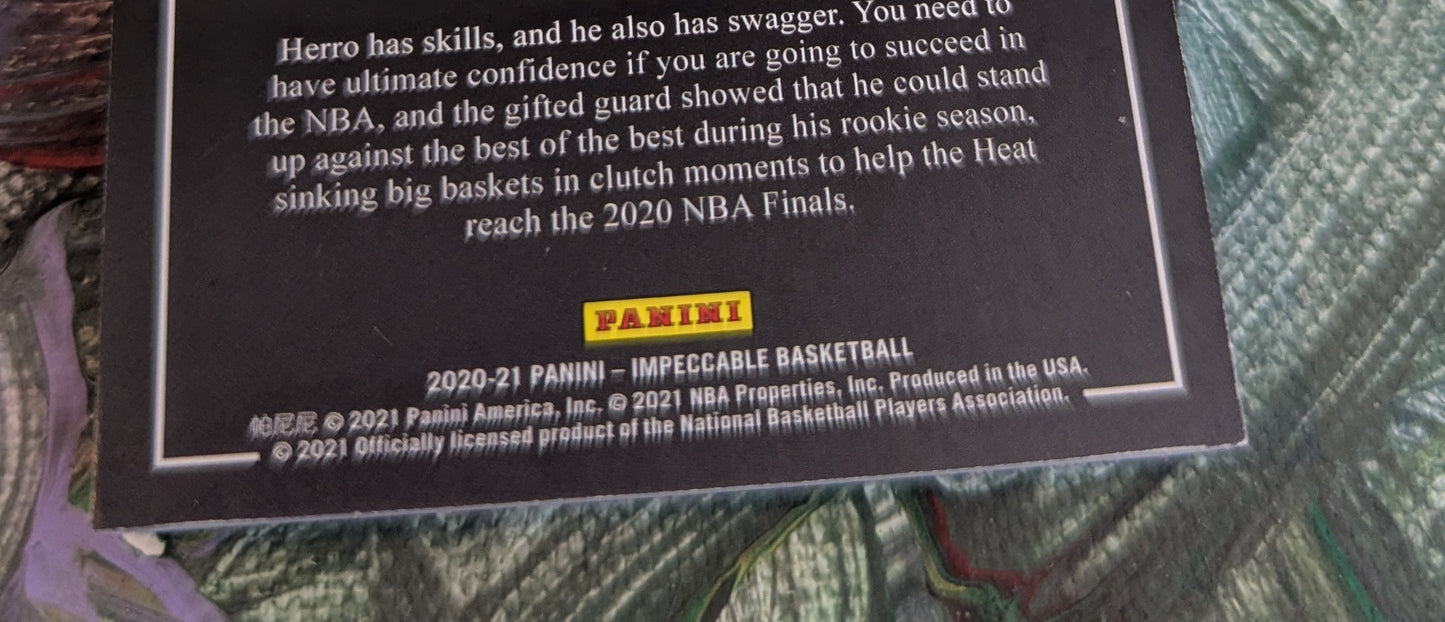 Panini Impeccable 2020-21 - Silver Bar - Tyler Herro 09/15, #26, Miami Heat