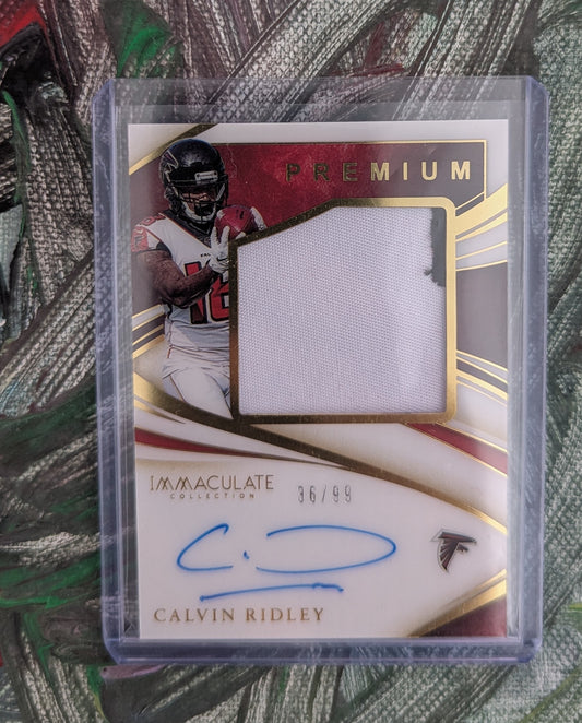 Panini Immaculate Football 2020 - Auto, Patch - Calvin Ridley 36/99, #PPA-CR, Worn