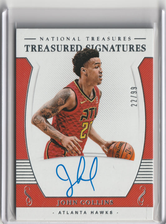 Panini National Treasures 2018/19 - On Card Auto - John Collins 22/99, #TS-JCL