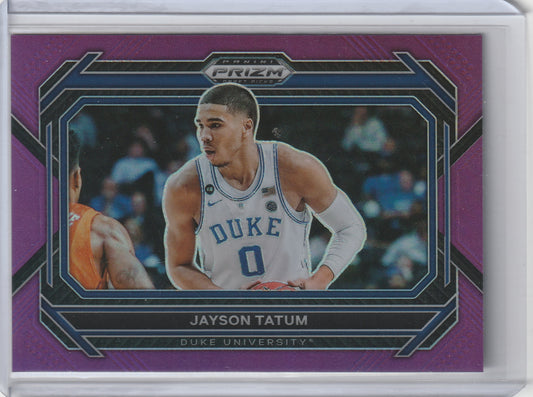2023 Panini Prizm Draft Picks - Purple Prizm Variations - Jayson Tatum 27/75, #51